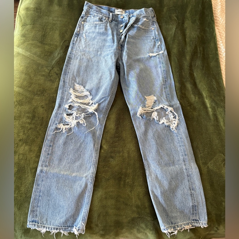 AGOLDE 90’s Jean Distressed Straight Leg
